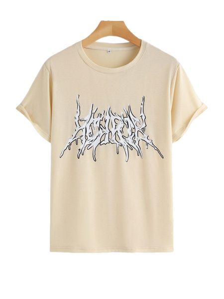 

men letter graphic tee 33lx#, White;black