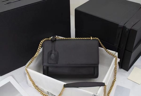 

2022 new bags luxury flap designer handbags sunset original leather women shoulder bags fashion medium crossbody bags y13