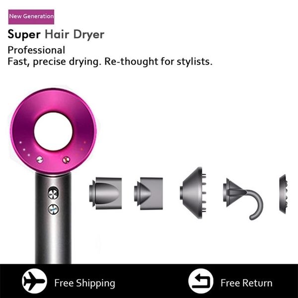

professional hair dryer with flyaway attachment negative ionic premium hd08 dryers multifunction salon style tool 211224175a