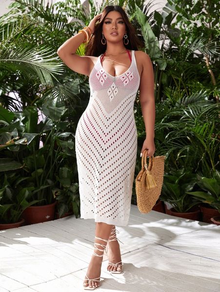 

plus hollow-out cover up e2k2#, Black