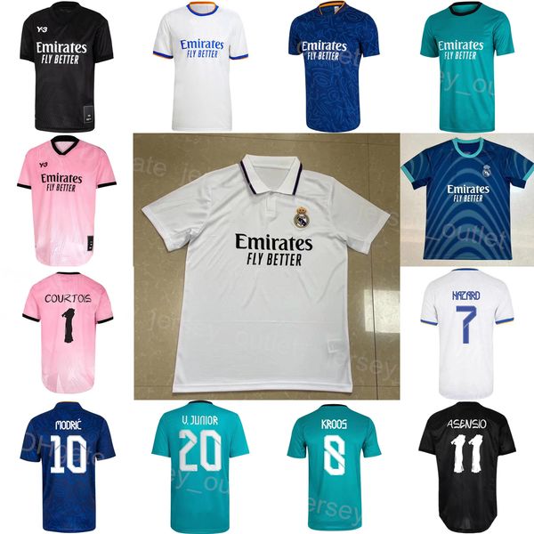 

club team 15 valverde soccer jersey 7 hazard 18 bale 17 vazquez 12 marcelo 1 courtois 23 mendy 2 carvajal rodrygo alaba casemiro benzema foo, Black;yellow