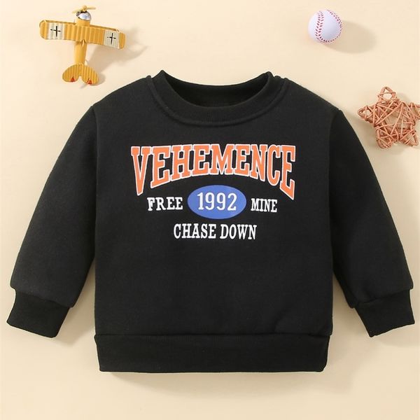 

baby letter graphic sweatshirt she02, Black