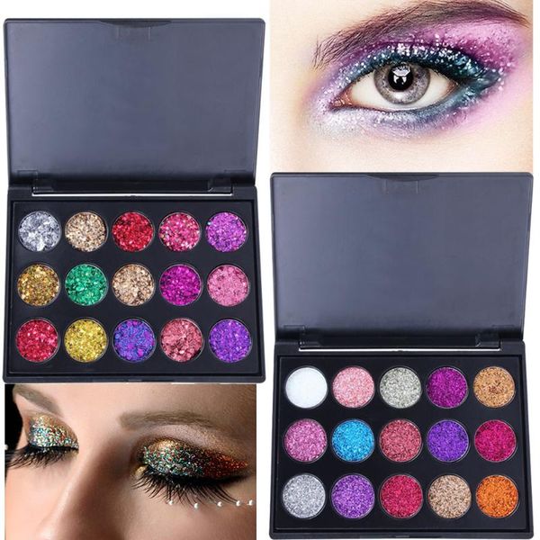 Lidschatten Farbe Glitzer Lidschatten Langanhaltend glänzende Schatten Matte Make-up-Palette Wasserdicht Leicht zu pigmentieren LidschattenEye