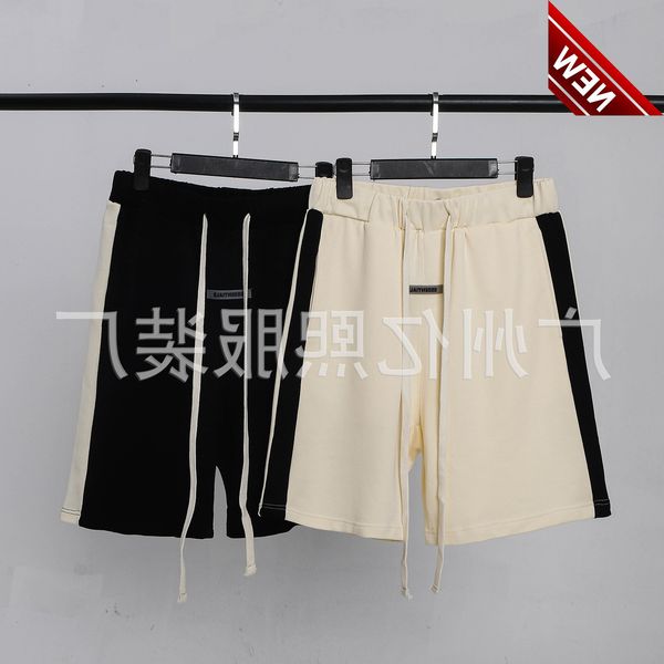 

50% off discount fg high street contrast color ess california tide brand elastic drawstring men's and women's casual sports shorts, White;black