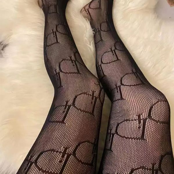 Seksi Mektup Örgü Dantel Tayt Çorap Kadın Moda Külotlu Hortum Beyaz Siyah Yüksek Kaliteli Uzun Çorap