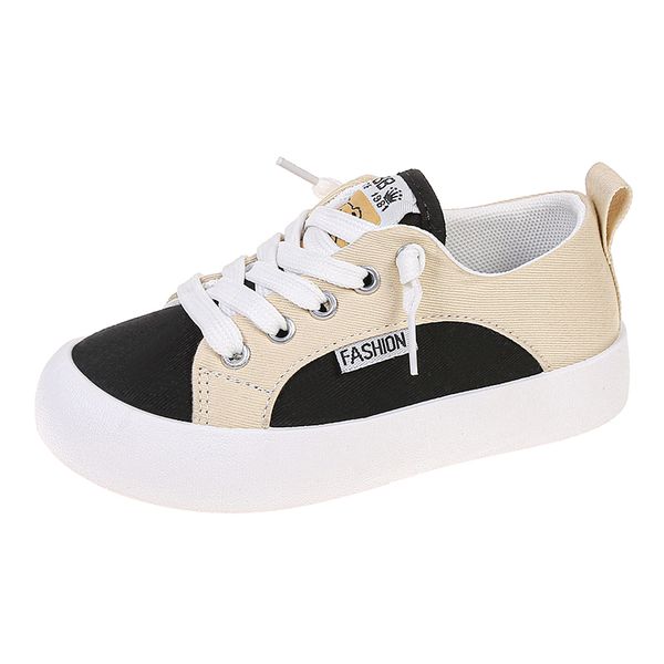 

sepatu putih anakanak sneakers anak lakilaki musim semi musim gugur sepatu sekolah kanvas kasual serbaguna sepatu flat fashion 220611, Black;red