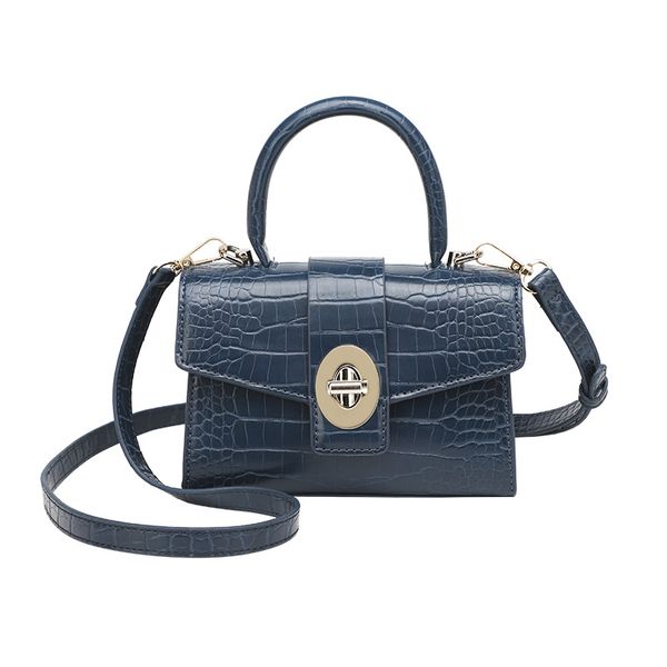 

designer messenger bags 3 colors new fashion women small square stone grain handbag in pu with simple style