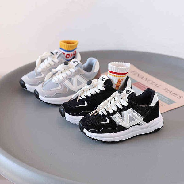 

children's casual sports shoes 2022 spring new boys and girls dad shoes mesh shoes g220422, Black;red