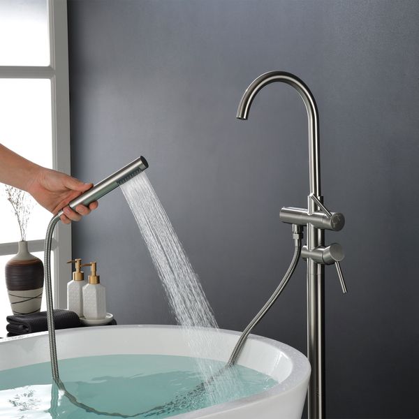 

shower sets double handle floor mounted clawfoot tub faucet