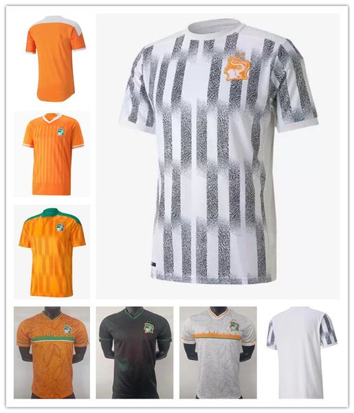 

2021 2023 cote d ivoire soccer jerseys national team ivory coast jersey drogba kessie zaha cornet men homme maillot de foot football uniform, Black;yellow