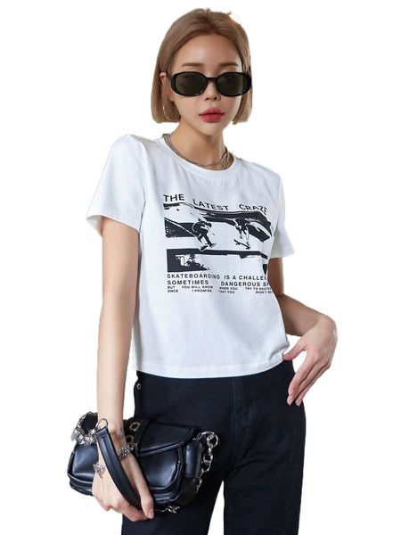 

dazy s.logan & f.igure graphic tee r5jn#, White