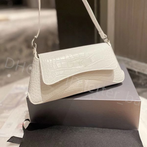 

new designers shoulder bag handbag clutch tote half moon hobos bags purse wallets letters alligator plain crocodile hasp geometric lady luxu, Brown;gray