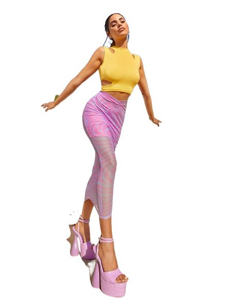 

x aveeation cut out crop tank v4vz#, White