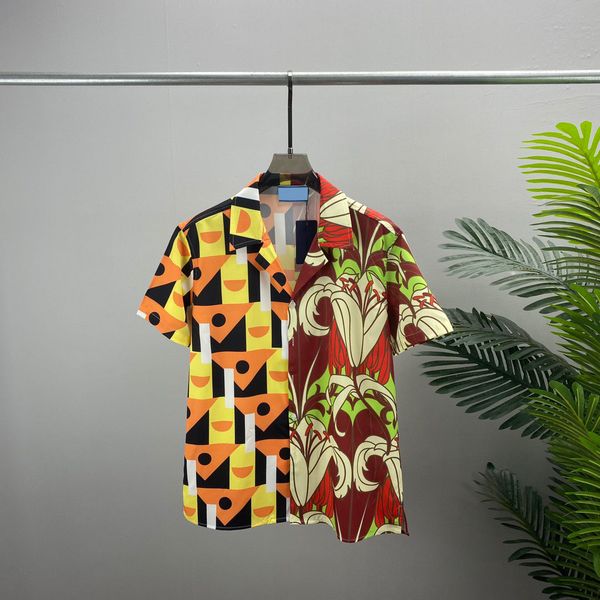 

2021ss spring and summer new high grade cotton printing short sleeve round neck panel t-shirt size: m-l-xl--xxxl color: black white df6y7, Black;brown