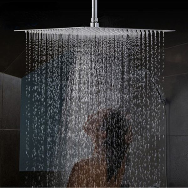 Schema doccia da doccia da 16 pollici ultra sottile cromata 304 in acciaio inossidabile pioggia doccia quadrato pioggia regolabile pioggia cromata lucidata