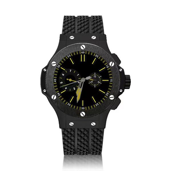 

men's luxury automatic mechanical watch requin big black stainless steel case brazil rubber strap bang classic f2768, Slivery;brown