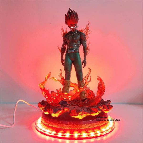 

naruto might guy statue led base pvc action figure anime naruto shippuden might guy led eyes figurine model toy mx200319195r