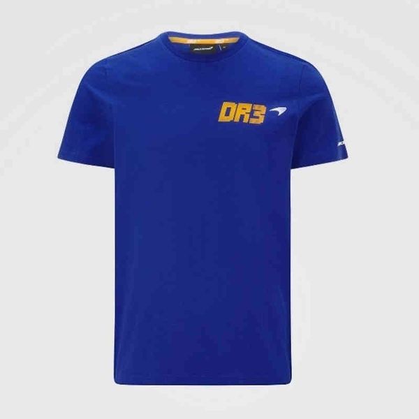 

luxury fashion men's mclaren f1 t shirts daniel ricciardo official carlos sainz formula racing suit sports t-shirt loose women tees al, White;black
