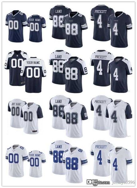 

custom dallas''cowboys''men women youth jersey 11 micah parsons 4 dak prescott 22 emmitt smith 88 ceedee lamb 21 ezekiel, Black