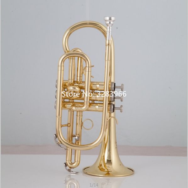 

bach golden bb cornet trumpet brass with case and mouthpiece musical instruments