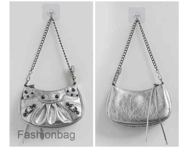 

22 2022 designer bag women handbags balencaigass b le cagole locomotive advanced mini chain underarm female leather fold rivet m9ds
