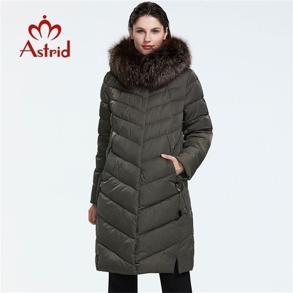

new astrid winter arrival down jacket women with a fur collar loose clothing outerwear quality women winter coat fr-2160 211120, Black