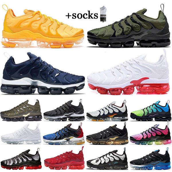 

with socks tn plus men women airs cushion running shoes vapores tns requin triple trainer black atlanta blue royal volt griffey designer spo