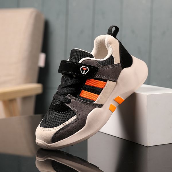 

tennis kids boys casual shoes sport children's sneakers breathable walking shoes for girls lightweight school baby sneakers 220408, Black;red