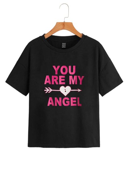 

slogan graphic scoop neck tee r0uc#, White