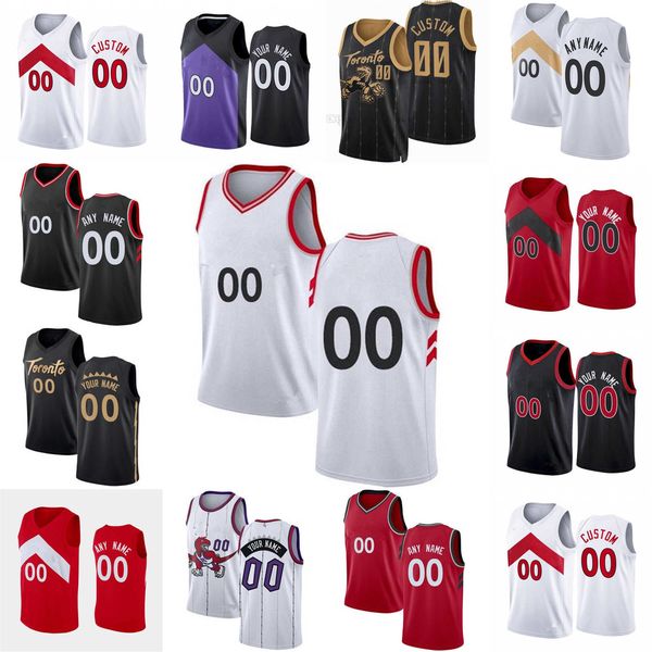 

75th basketball jerseys custom mens youth toronto''raptors''jersey 5 precious achiuwa 17 isaac bonga 25 chris boucher 8, Black;red