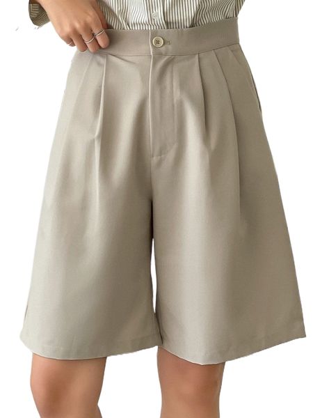 

dazy plicated detail button shorts x8dd#, White;black