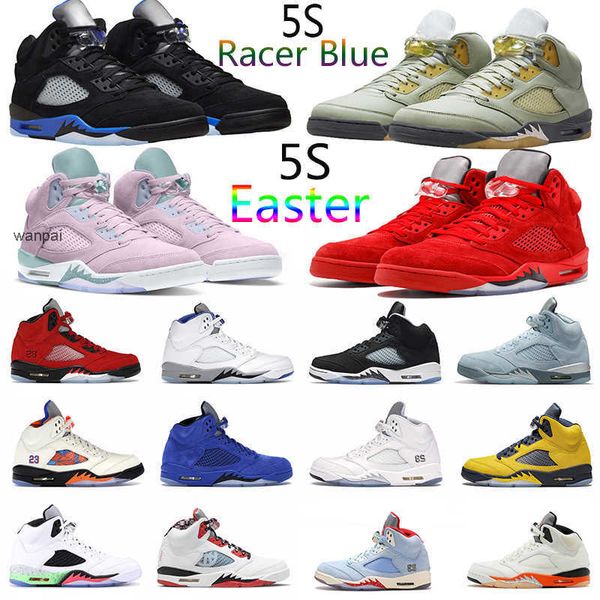 

jumpman 5 5s mens basketball shoes racer blue easter concord oreo red suede sail wolf gray fire red moonlight michigan men trainer sports
