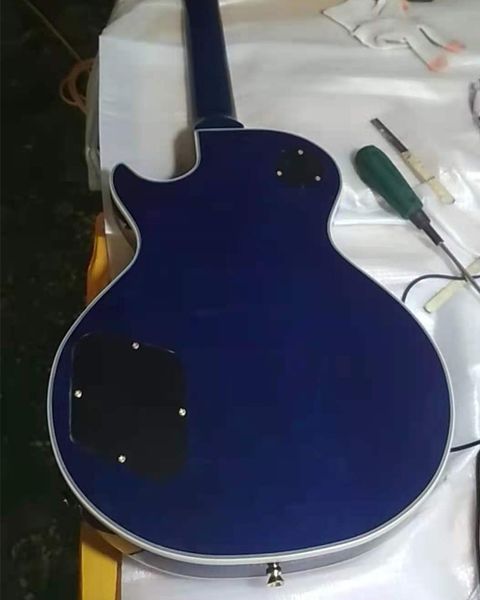 

china oem factory new brand blue flame customs electric guitar#55