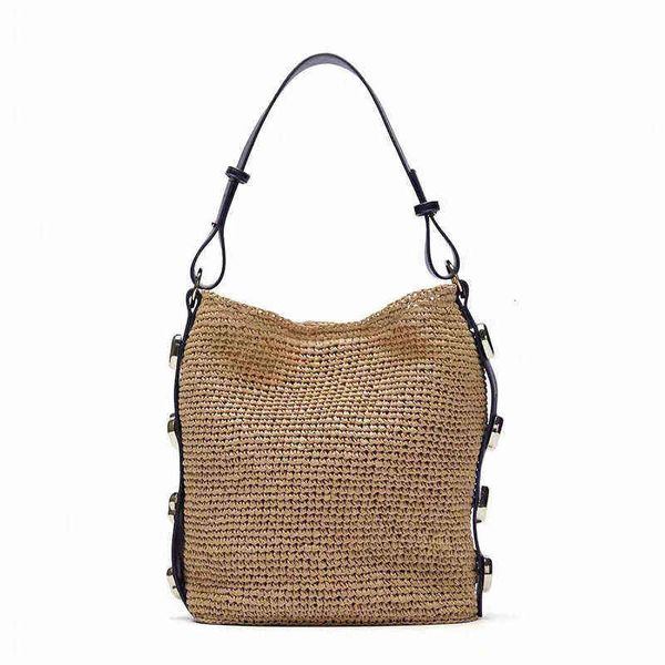 

straw woven bag single shoulder women's