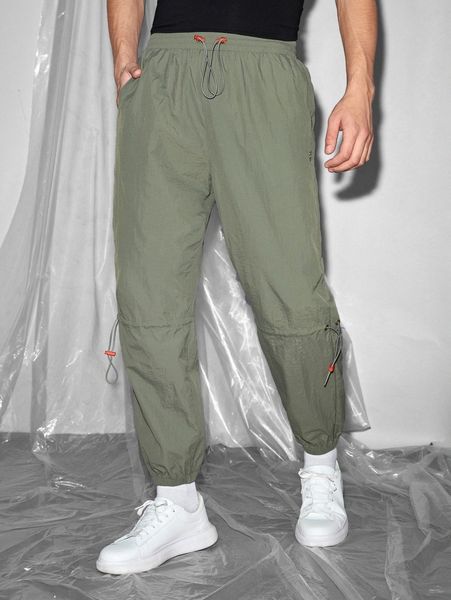 

x gerald washington men drawstring carrot pants g2pw#, Black