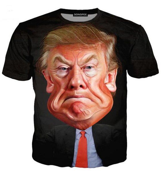 Yeni Moda Erkek/Kadın Donald Trump T-Shirt Yaz Stili Komik UNISEX 3D Baskı Gündelik Tişört Üstleri Artı Boyut L 220