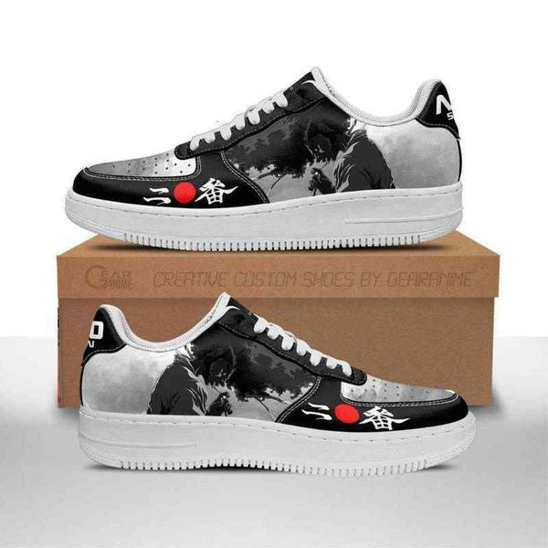 

anime fan diy sneakers shoes boots ninja afro samurai gift idea mens trainers breathable mesh athletic road running nastics