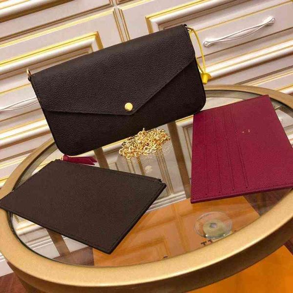 

pochette felicie women luxurys designers bags genuine leather woman purse key card wallet handbag messenger crossbody shoulder bag totes 660