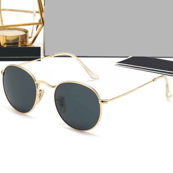 

designer sunglasses uv400 eyewear metal gold frame sun glasses men women mirror sunglasses polaroid glass lens with box quality, White;black