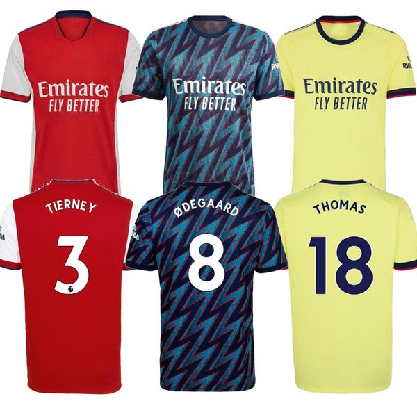 

arsen 21/22 gunners home soccer jersey 2021 pepe nicolas ceballos henry guendouzi smith rowe willian tierney odegaard saka thomas football s, Black;yellow