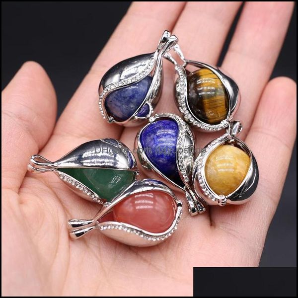 

pendant necklaces natural stone gem oval decoration rose quartz z handmade crafts diy necklace bracele dayupshop dhivu, Silver