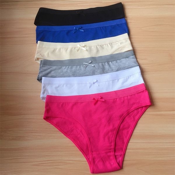 

3 pieces white black cotton panties women underwear for female briefs large size solid low waist ladies lingerie culottes femme 220511, Black;pink