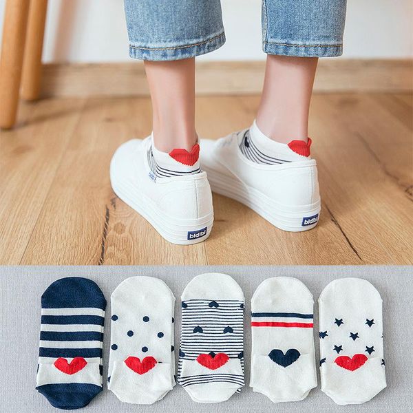 

men's socks 5 pairs lot cotton women female casual boat 3d pack cartoon harajuku unicron cat cute invisiable ankle sock set, Black