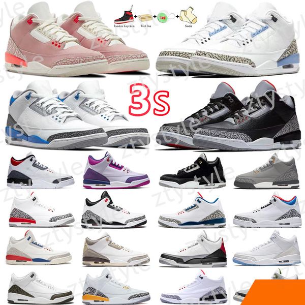 

sandals 2023 quality racer blue 3s basketball shoes 3 rust pink seoul unc mens international sneakers black cat cool grey laser orange women
