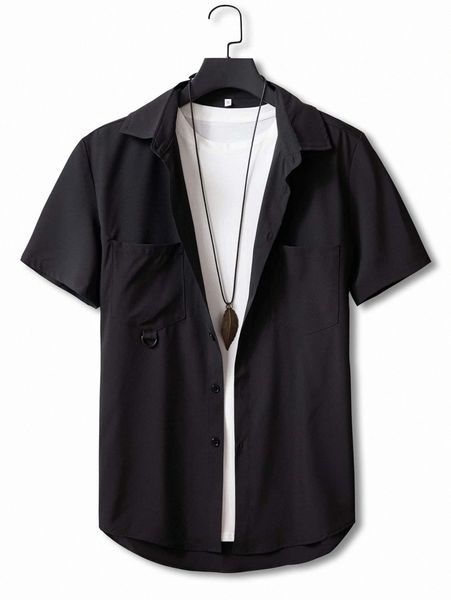 

men pocket patched shirt without tee t4hf#, White;black