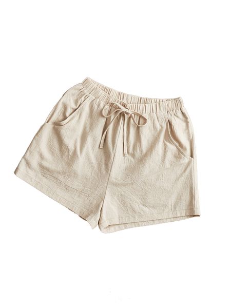 

knot front solid shorts e7uj#, White;black