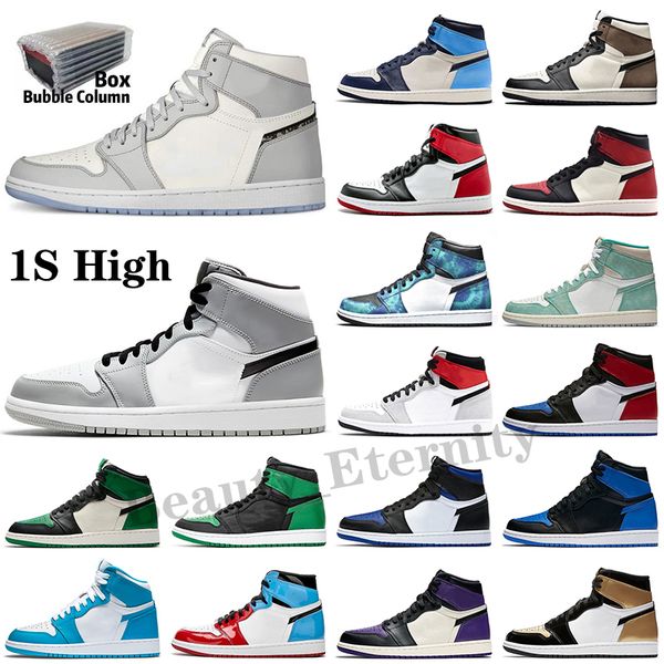 

high og 1 basketball shoes 1s chicago university blue metallic gold pink green black unc patent men women sneakers trainers eur 36-46