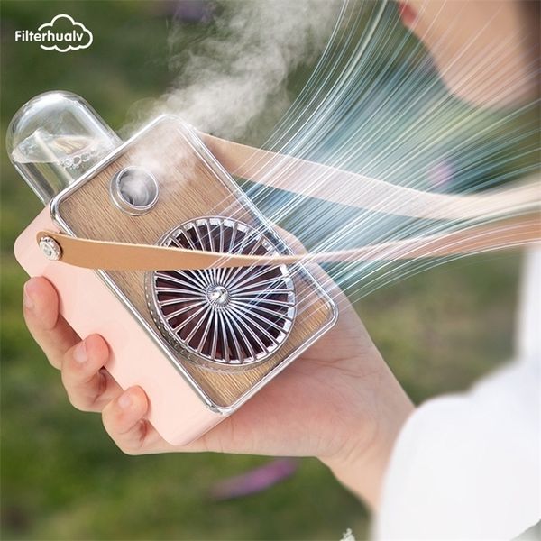 

3 in 1 fan cooling hanging neck usb mini air cooler portable rechargeable bladeless usb 220719
