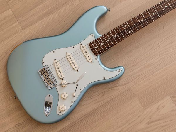 

vintage '62 st ice blue electric guitar