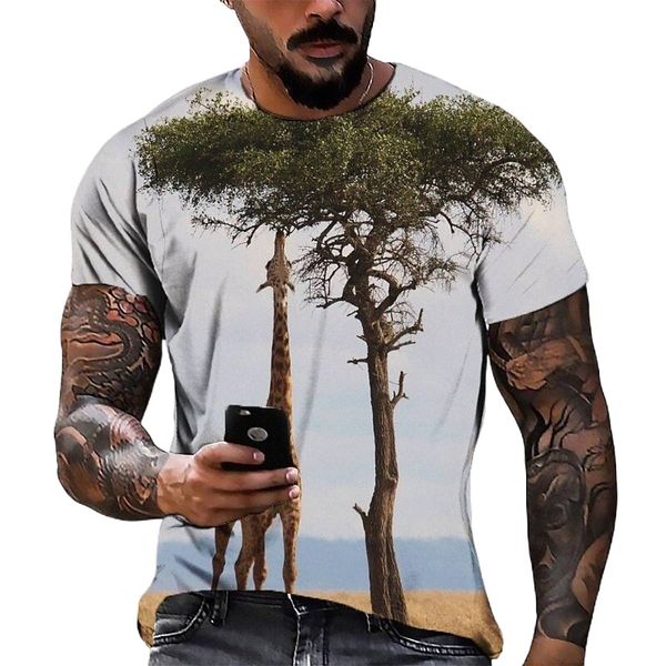 

men's tee t shirt 3d print graphic round neck casual daily 3d print short sleeve fashion designer cool comfortable white d8un#, White;black